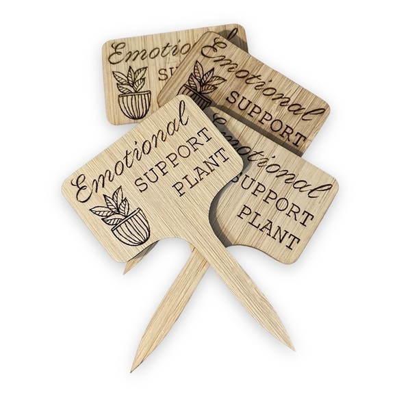 7-Pack Bamboo Engraved Funny Plant Markers - Picture 2 of 10